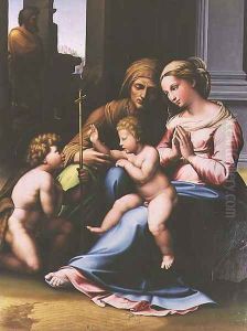 Madonna and Child with St Anne St John the Baptist and St Joseph by da Imola (Francucci)