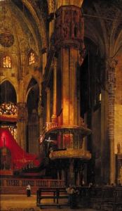 Figures In A Cathedral Interior