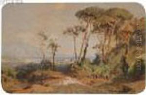 Villagers In The Italian Countryside by Gustav Paul Closs