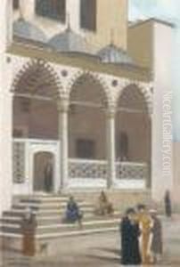 Arabs Outside The Suleyman Mosque, Istanbul