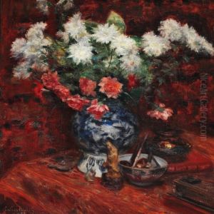 Still Life With Flowers In A Faience Vase