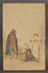 Standing Figure With A Seated Boy by Charles Coleman