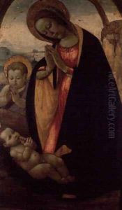 Madonna and Child with the infant John the Baptist by Jacopo Del Sellaio