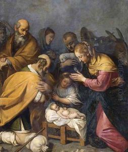 Adoration of the Shepherds by Matteo Rosselli