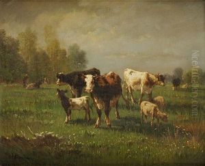 Troupeau Dans Un Champ by Cortese