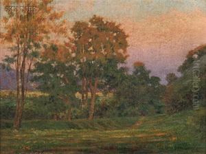 Southern California Landscape At Dusk by Cyrus Bates Currier