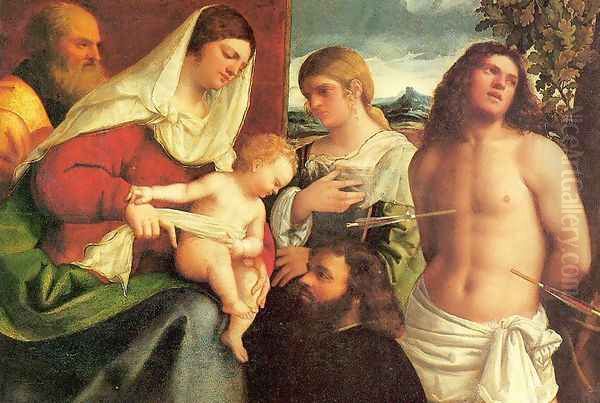 The Holy Family with Saints Catherine and Sebastian and a Donor - view 1