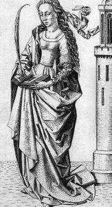 Saint Barbara by Master F.V.B.