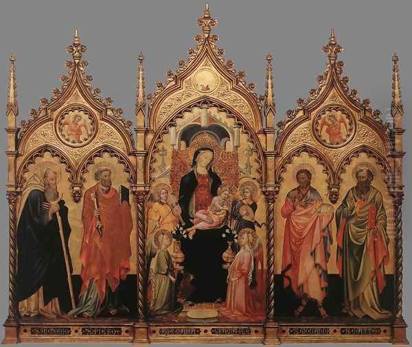 Madonna and Child Enthroned with Saints 1400-50 - view 1