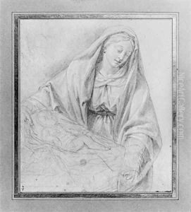 The Virgin holding the Child in his cradle by Eustache Le Sueur