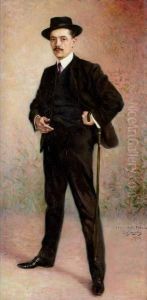 Portrait D'homme by Edouard De Bergevin