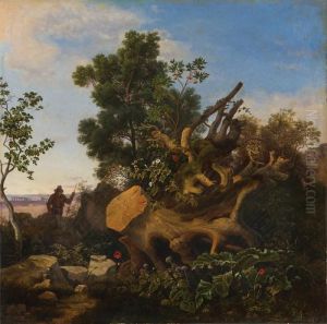 Paesaggio Con Grande Tronco by Beniamino De Francesco
