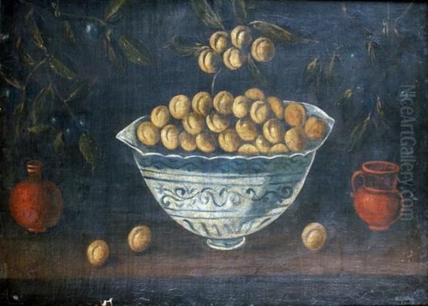 Nature Morte A La Coupe En Porcelaine Et Au Pichet - view 1