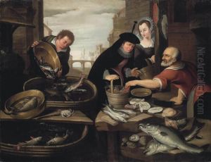 A Fish Stall by Aert De Muysere