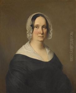Portrat Einer Dame Im Schwarzen Kleid by Bastiaan De Poorter