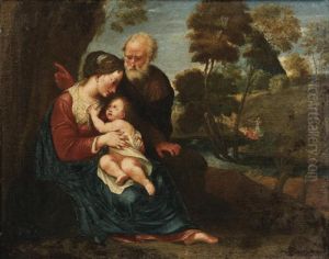 Le Repos De La Sainte Famille by Pasquale De Rossi