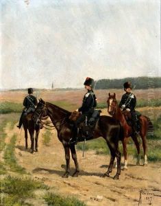 Pointe D'avantgarde Infant. Hollandais, 2mme Regiment by Justus Pietrus De Veer