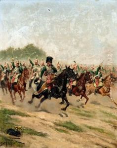 Les Gardes D'honneur by Justus Pietrus De Veer