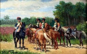 Staande Militair, Artillerie Op De Heide