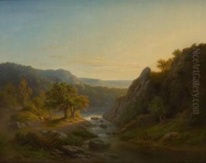 Le Pecheur Au Bord De La Riviere