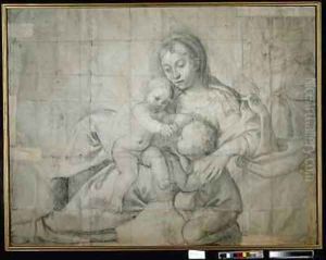 Holy Family at Rest with the Infant St John the Baptist by Domenico Zampieri (Domenichino)
