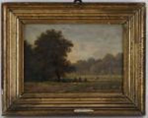 Paysans Au Travail Dans Un Paysage by M. Donat