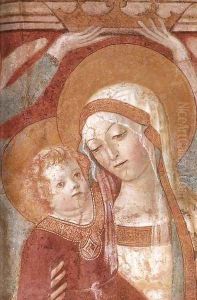 Madonna and Child with Angels (detail) c. 1468 by Francesco Di Giorgio Martini