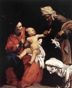 Madonna and Child with St Anne 1610 by Carlo Saraceni