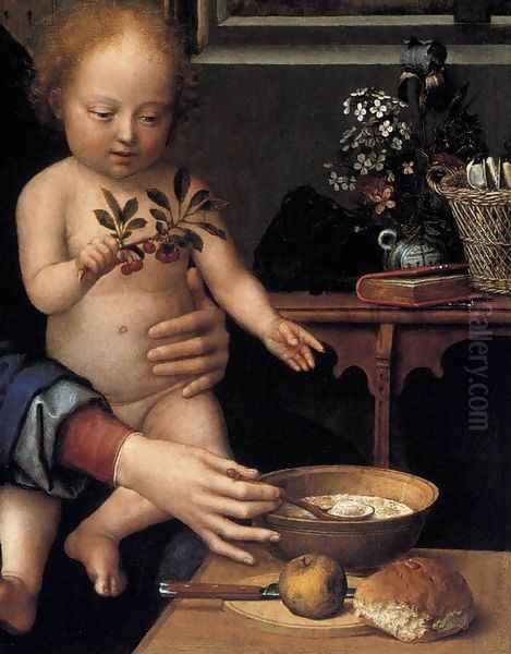 Virgin and Child with the Milk Soup (detail) c. 1515 - view 1