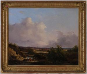 Paysage De Campagne Anime by Charles Fr. Duvernoy