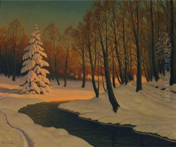 River Sunset, Winter - view 1