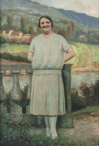 Figura Nel Paesaggio by Ermanno Fernbach