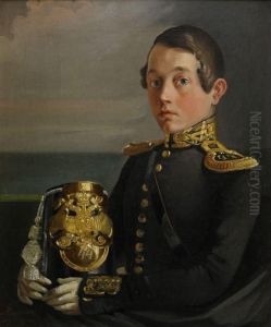Portrait Of Friherre Carl Gustaf Wrede Af Elima by Evgraf Semenovich Sorokin