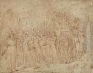 The Israelites Carrying The Ark Of The Covenant by Giovanni Battista Fontana