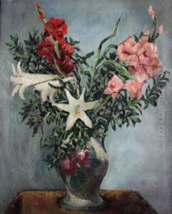 Still Life With Gladiolas by Eurilda Loomis France