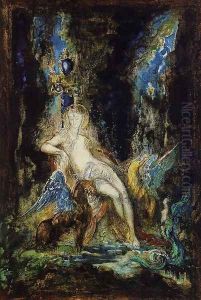 Fairy and Griffon by Louis-Mathieu Verdilhan