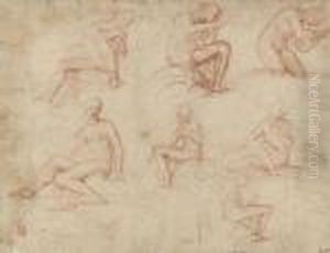 Studies Of Seated And Kneeling Figures