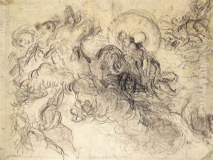 Apollo Slays Python c. 1850 by Eugene Delacroix