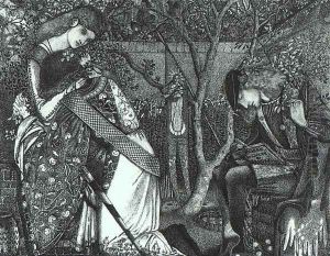 The Knight's Farewell 1858 by Sir Edward Coley Burne-Jones