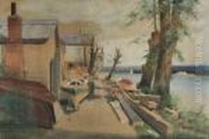 Boatyard On The Potomac by Delancey Walker Gill