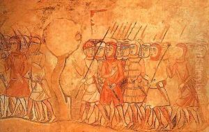 James I of Aragon's Knights Marching to Fight the Moors by Spanish Unknown Masters