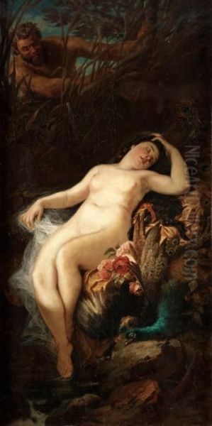 Nymph Resting In A Forest - view 1