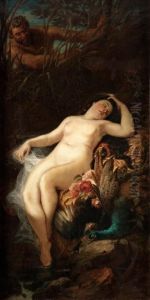 Nymph Resting In A Forest by Gustav Adolf Goldberg
