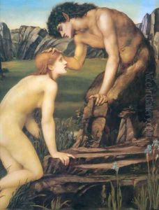 Pan and Psyche 1872-74 by Sir Edward Coley Burne-Jones