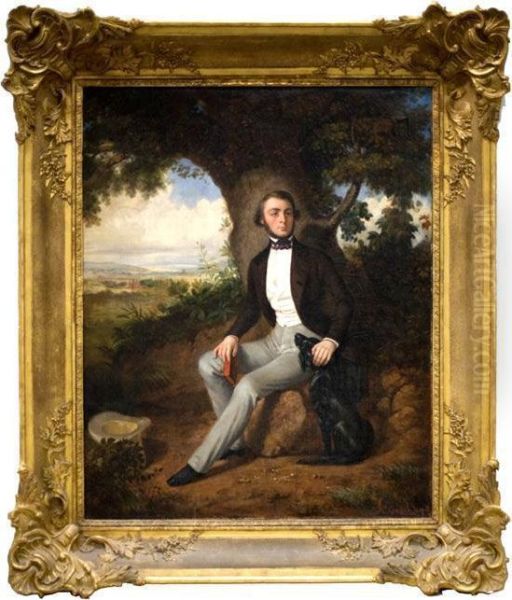 Aristocrat With His Dog - view 1