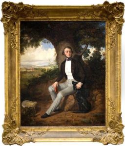 Aristocrat With His Dog by Frederic Goupil