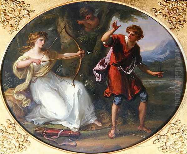 A Nymph drawing her Bow on a Youth - view 1
