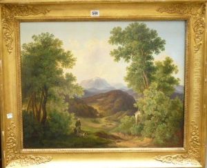 Huntsman And Dogs In A Landscape