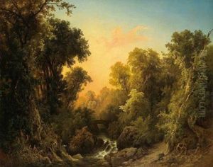 Paesaggio Romantico Boschivo by Ludwig Grunfeld