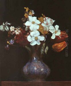 Narcissus and Tulips 1862